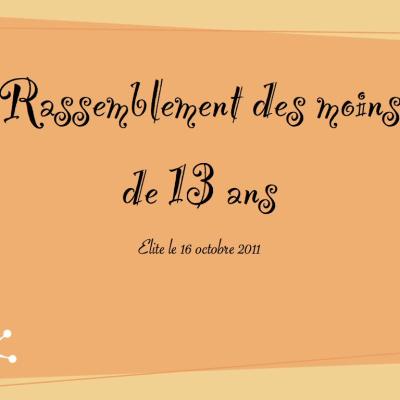 Rassemblement des - de 13 ans