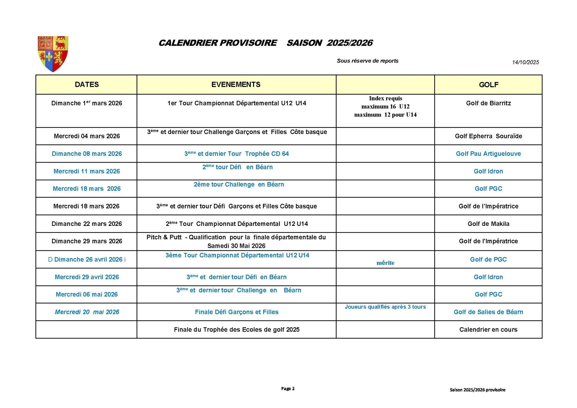 2025 2026 calendrier provisoire cd 64 au 22 octobre 2025 page 2