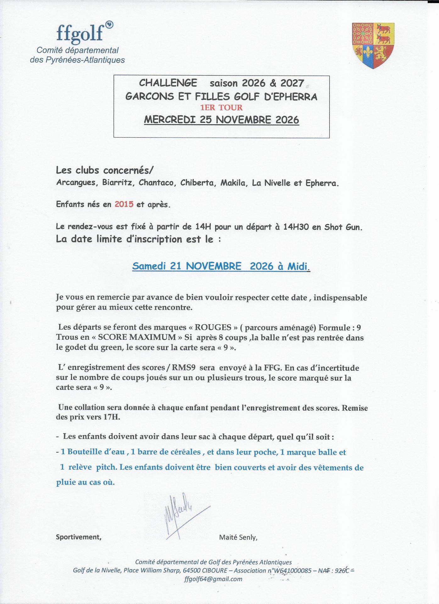 Informations Challenge  Epherra
