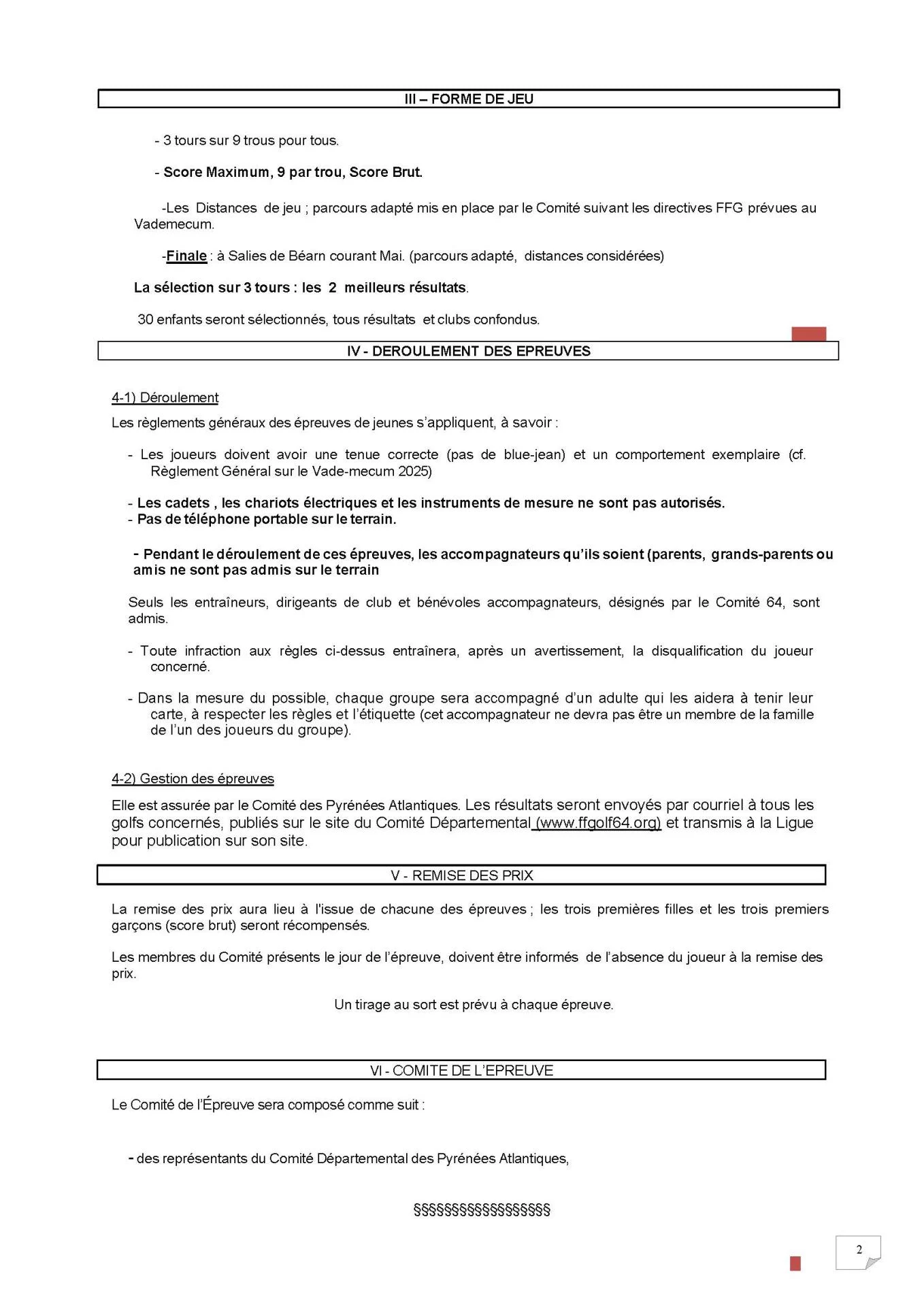 Réglement Défi 2025/ 2026