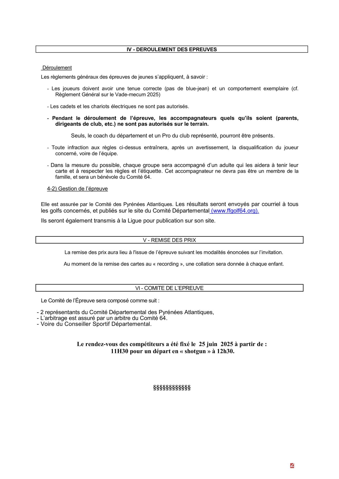 Rèeglement  U10 par Equipes